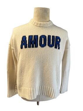 Zadig & Voltaire Cream Wool AMOUR (blue) Sweater